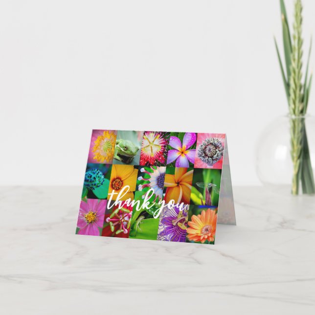 Tarjeta Flor Collage Garden Floral Todas Las Ocasiones En  (Anverso)
