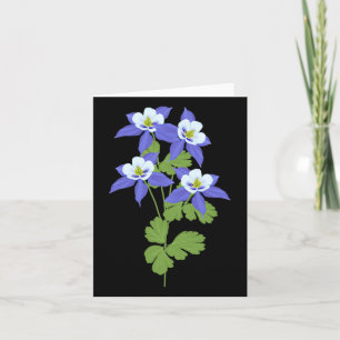 Tarjeta Flor Colorado Columbine Flor silvestre Senderismo
