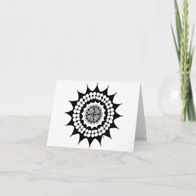 Tarjeta Flor Crown Zen Mandala (Anverso)