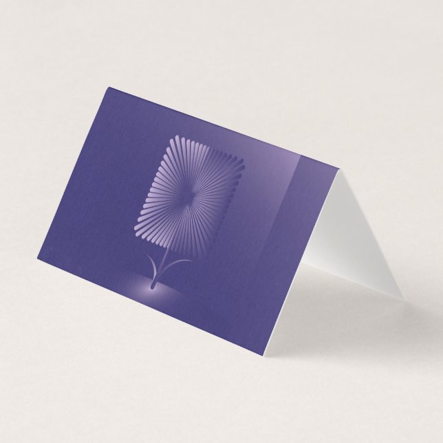 Tarjeta Flor cuadrada violeta (Anverso)