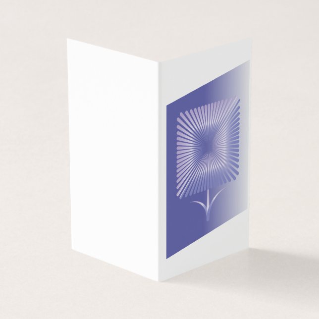 Tarjeta Flor cuadrada violeta (Exterior)