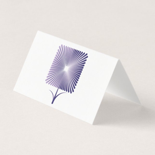 Tarjeta Flor cuadrada violeta nb (Anverso)