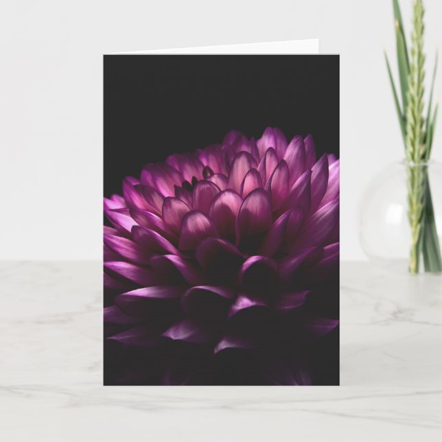 Tarjeta Flor Dahlia (Anverso)