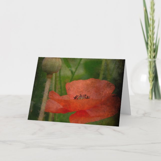 Tarjeta Flor de amapola (Anverso)