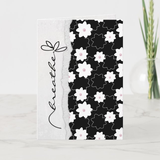 Tarjeta flor de amistad respiratoria (Anverso)