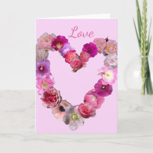 Tarjeta Flor de Amor Corazón