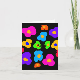 Tarjeta Flor de Arcoíris Orgullo Amor Añadir Nombre Texto