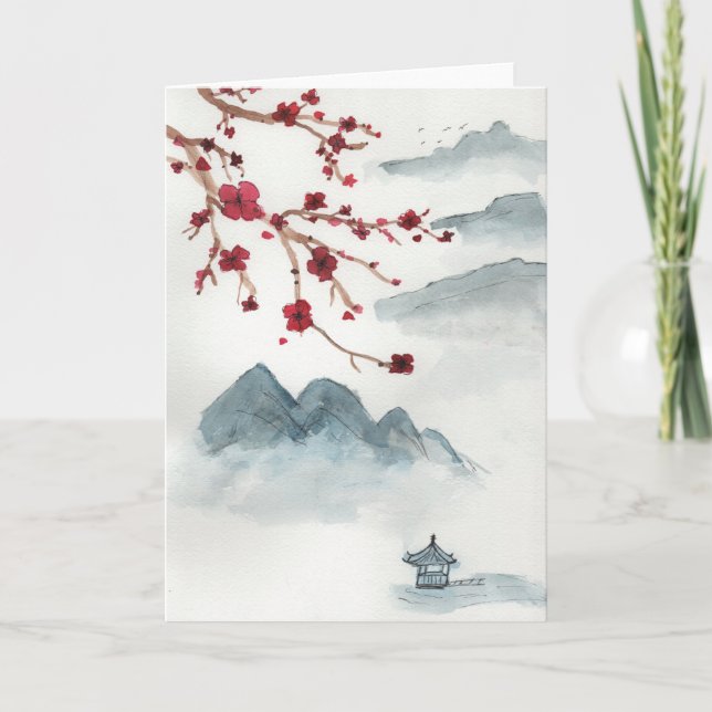 Tarjeta Flor de Cerezo (Anverso)
