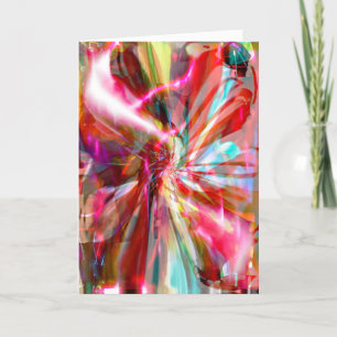 Tarjeta Flor de cinta amarilla de color blanco rosado Aqua