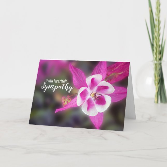 Tarjeta Flor De Columbina Con Sensación De Sentido (Anverso)