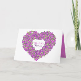 Tarjeta Flor de corazón púrpura arte de tobillo Nonna Día