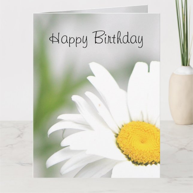 Tarjeta Flor De Daisy En Bloom Completo (Anverso)