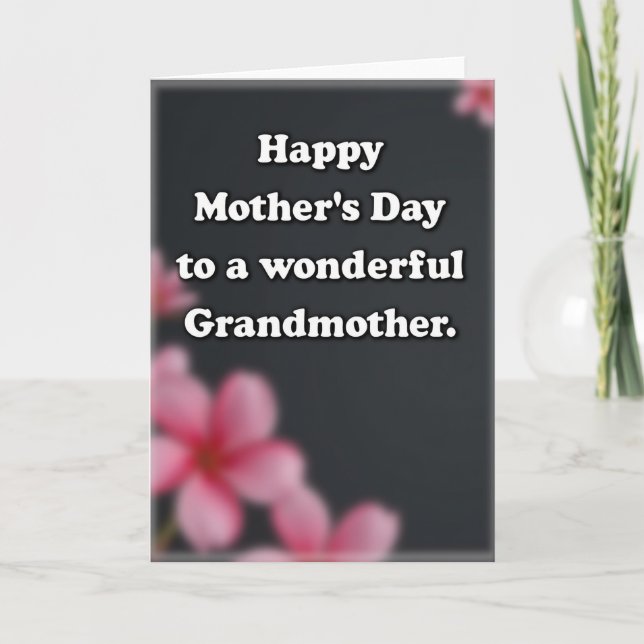 Tarjeta Flor de Día de las Abuelas (Anverso)