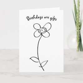 Tarjeta Flor de Doodle