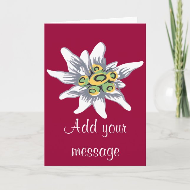 Tarjeta Flor de Edelweiss (Anverso)