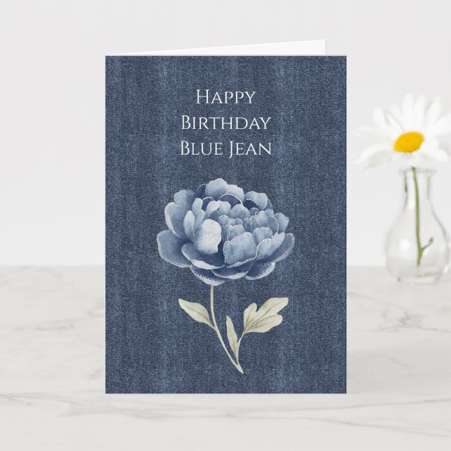 Tarjeta Flor de falso mezclilla azul (Planta pequeña)
