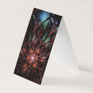 Tarjeta Flor de fantasía fractal suave y delicada