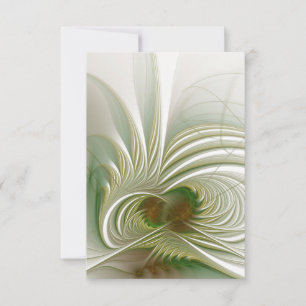Tarjeta Flor de fantasía fractal suave y tierna