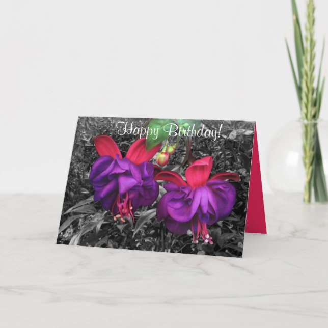 Tarjeta Flor de Fuschia (Anverso)