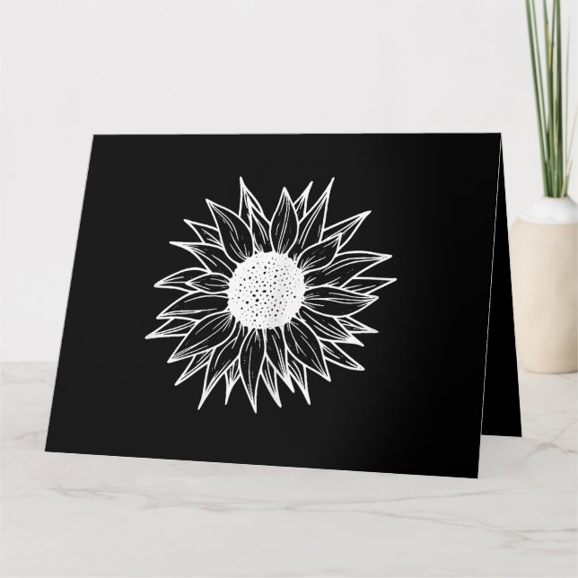 Tarjeta Flor de girasol de Bonito multicolor (Anverso)