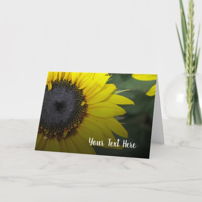 Tarjeta Flor de jardín amarilla de Sun Flor Personalizada (Anverso)