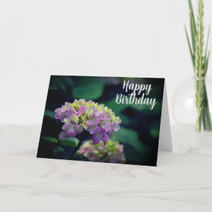 Tarjeta Flor de jardín rosa y blanca