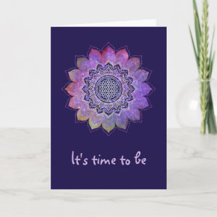 Tarjeta Flor de la Vida - Estilo Vintage Galaxia Espacio 1