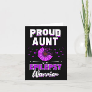 Tarjeta Flor de lazo morado Tía orgullosa Sobrino Sobrina