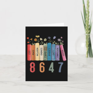 Tarjeta Flor de libro de derechos iguales 8647 mujeres fem