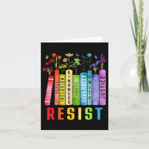 Tarjeta Flor de libro de derechos iguales Trump Derechos d
