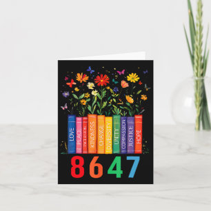Tarjeta Flor de libro de derechos iguales Trump Derechos d