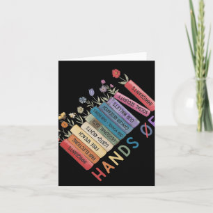 Tarjeta Flor de libros contra Trump la seguridad social se