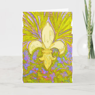 Tarjeta Flor de lis de New Orleans