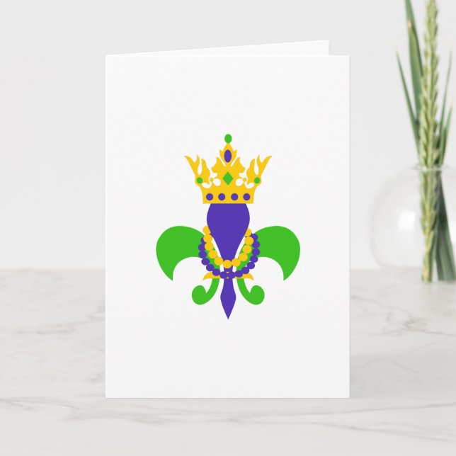 TARJETA FLOR DE LIS DEL CARNAVAL (Anverso)