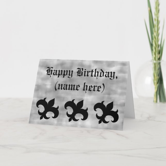 Tarjeta Flor de lis medieval (Anverso)