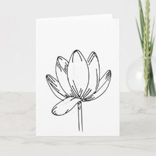 Tarjeta Flor de Loto Minimalista de Condolencias