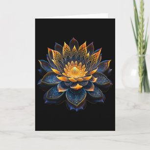 Tarjeta Flor de Loto Yoga Zen Boho Namaste Meditación