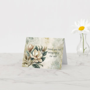 Tarjeta Flor de Magnolia Blanca Gracias por Estar Ahi