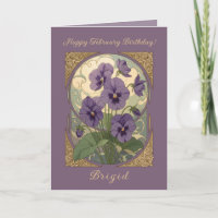Flor de nacimiento de febrero Violeta Viola Art No