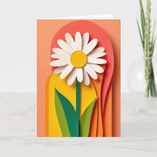 Tarjeta Flor de papel en capas
