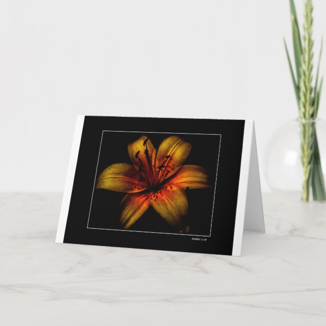 Tarjeta Flor de pasión de flor (Anverso)