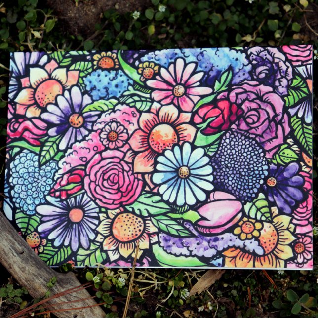 Tarjeta Flor de primavera de Bouquet floral (Subido por el creador)