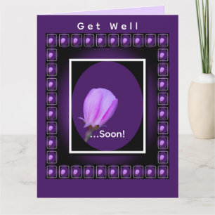 Tarjeta Flor de Primavera Rosa Personalizada para Recupera