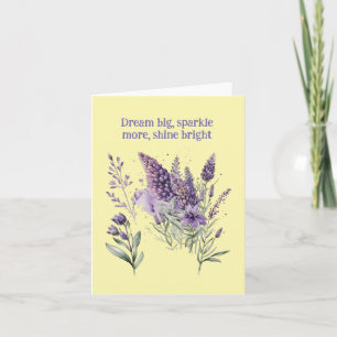 Tarjeta Flor de Púrpura en Flor: Cautivadora Primavera Flo