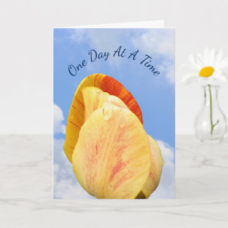 Tarjeta Flor De Tulipano Un Día A La Vez Inspiradora