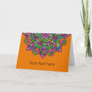 Tarjeta Flor de vida - Mandala india 1