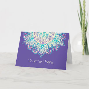 Tarjeta Flor de vida - Mandala india 2