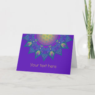 Tarjeta Flor de vida - Mandala india 3