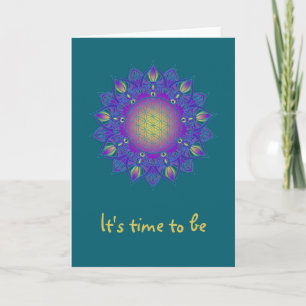 Tarjeta Flor de vida - Mandala india 3