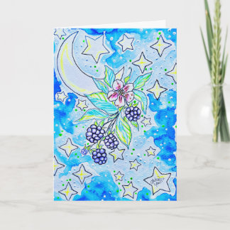 Tarjeta flor de zarzamora